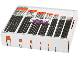 Nylon Pensler, 0+2+4+8+12+16+20, L: 16,5-20 cm, B: 1-7 mm, flad, 7x12stk./ 1 pk.