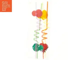 Nye Farverige sugerør med frugtmotiver fra Tiger (str. 26 cm)