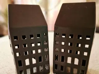 Lyshuse Sort Keramik inkl lyskæder