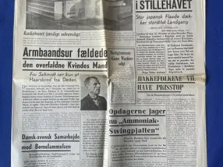 Avis - Aftenbladet - 14. Oktober 1942 - Stort Søslag i Stillehavet