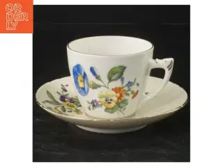 B&G saksisk blomst kaffekop 102 (str. Ø 13,5&6x9,5 cm)