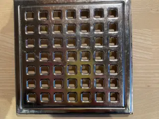 Kvadratisk rist for gulvafløb i Rustfri Stål