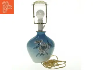 Porcelænslampe med blomstermotiv (str. 42 cm)