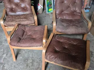 2 læderstole
