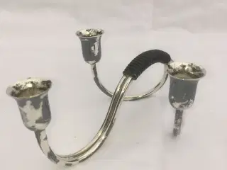 3-armet kertestage sølv