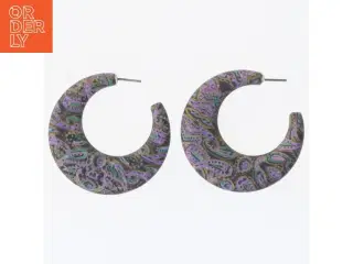 Mønstrede øreringe i retrostil (str. Ø. 4,5 cm)