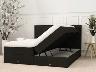 Opbevaringsseng | 210x210 cm (ekstra stor) | Sort (ubrugt)