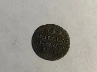 1 skilling 1763 Denmark