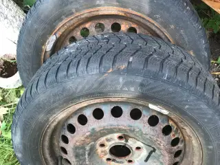2 Stk. Bil Vinterdæk 205/55 R16 med 5mm Dækmønster