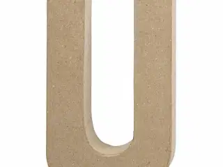 Bogstav, U, H: 20,5 cm, B: 11,5 cm, tykkelse 2,5 cm, 1 stk.