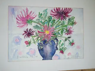 Akvarel af Dahlia