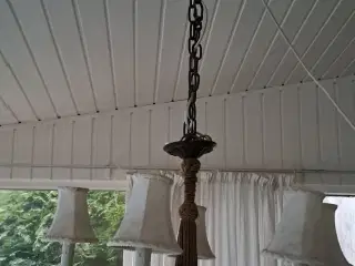 Messing lysekrone 5 armet