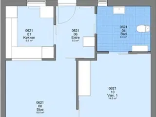 Skolegade, 60 m2, 2 værelser, 5.634 kr., Nørre Nebel, Ribe