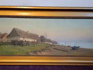 Flot olie maleri af. J.Johansen 1912