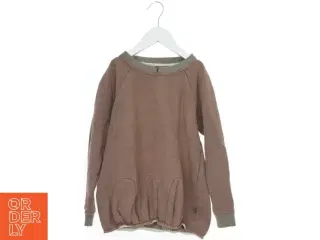 Brun sweatshirt med design fra Svært Fint (str. 128)