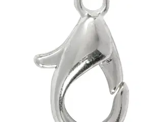 Karabinhage, L: 10 mm, forsølvet, 100stk./ 1 pk.