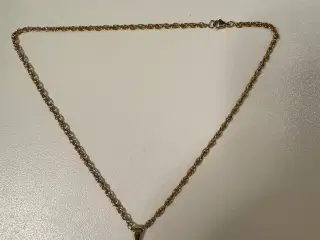 Guldbelagt halskæde 