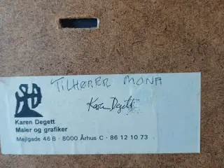 Karen Degett akvarel, "Nat på Kreta"