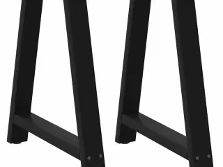Spisebordsben A-formet 2 stk. sort 80x(72-73) cm stål