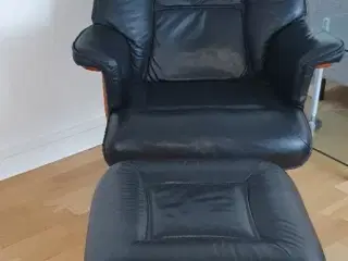 Læder lænestol
