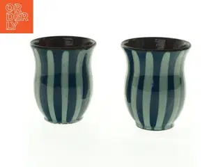 Keramik vaser med striber (str. 9,5 x 8 cm)