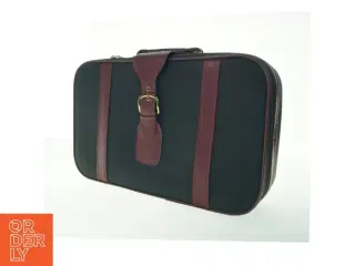 Retro kuffert med bordeaux rem (str. 54 x. 34 cm)