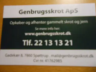 Gammel Jern Afhente