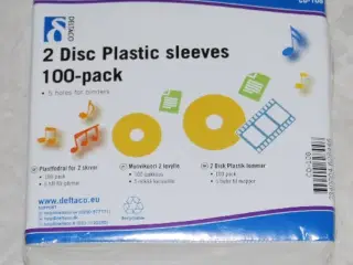 CD/DVD Plastik Lommer 100stk
