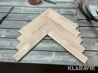 Gulv Eg sildebensparket 65,52 kvadratmeter