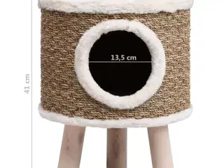 Kattehus med træben 41 cm søgræs