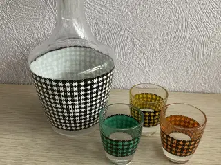 Retro karaffel med 3 glas ;-)