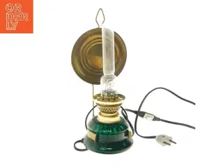 Vintage elektrisk petroleumslampe (str. 29 cm)fra holmegaard