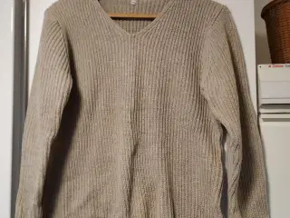 Beige sweater i Bomuld