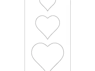 Skæreskabelon, hjerte, str. 15,2x30,37 cm, tykkelse 15 mm, 1 stk.