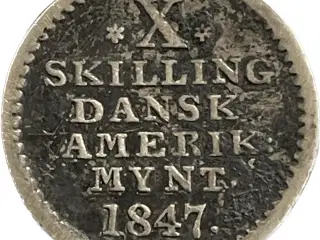10 Skilling 1847 Dansk Vestindien