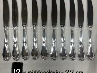 12 x Kongelund middagsknive 