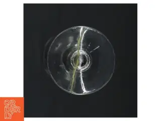 Stort glas med slebet mønster (str. 23 x 9 cm)