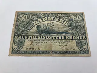 50 Kroner 1942 C - Dårlig stand