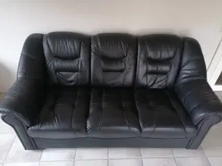 Sofa i læder.