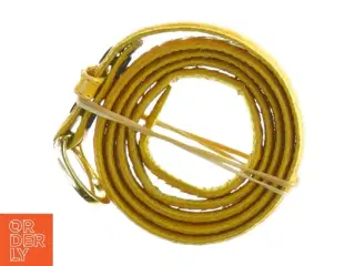 Gult kroko-bælte (str. Længde, 88 cm b 1,5 cm)
