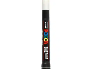 Posca Tusch, PCF350, streg 1-10 mm, brush, hvid, 1 stk.