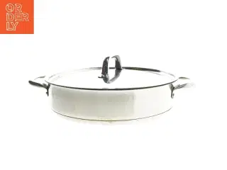 Rustfri stegegryde med glaslåg fra IKEA (str. Ø 29,5 cm)