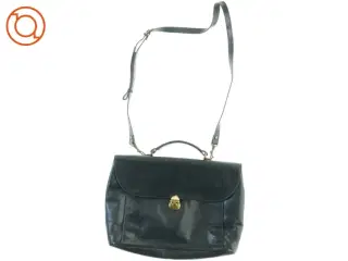 Stor Læder Mappe Taske med håndtag og aftagelig Crossbody Rem fra Adax (str. 40 x 28 cm)