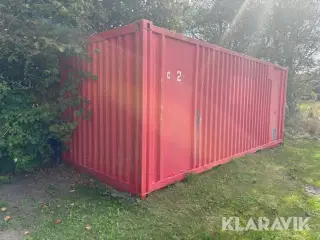 Skibscontainer isoleret 40 fod med dør