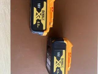 Til DEWALT 18V MAX XR Batteri, Li-Ion 6 Ah.(2 stk)
