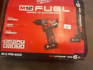 Milwaukee skruemaskine M12 FPD-602X