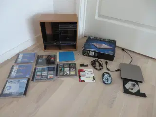 C:D ekstra HP drev, USP nøgler, mus, DVD musik, re