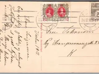 Julemærke 1912 på Postkort