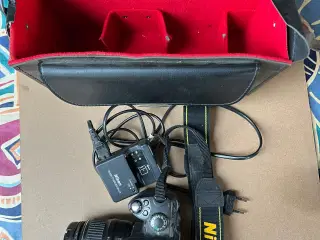 Nikon D40 digitalt kamera incl linse og taske