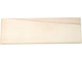 Elegant træskilt 10x30 cm med facetslebet kant